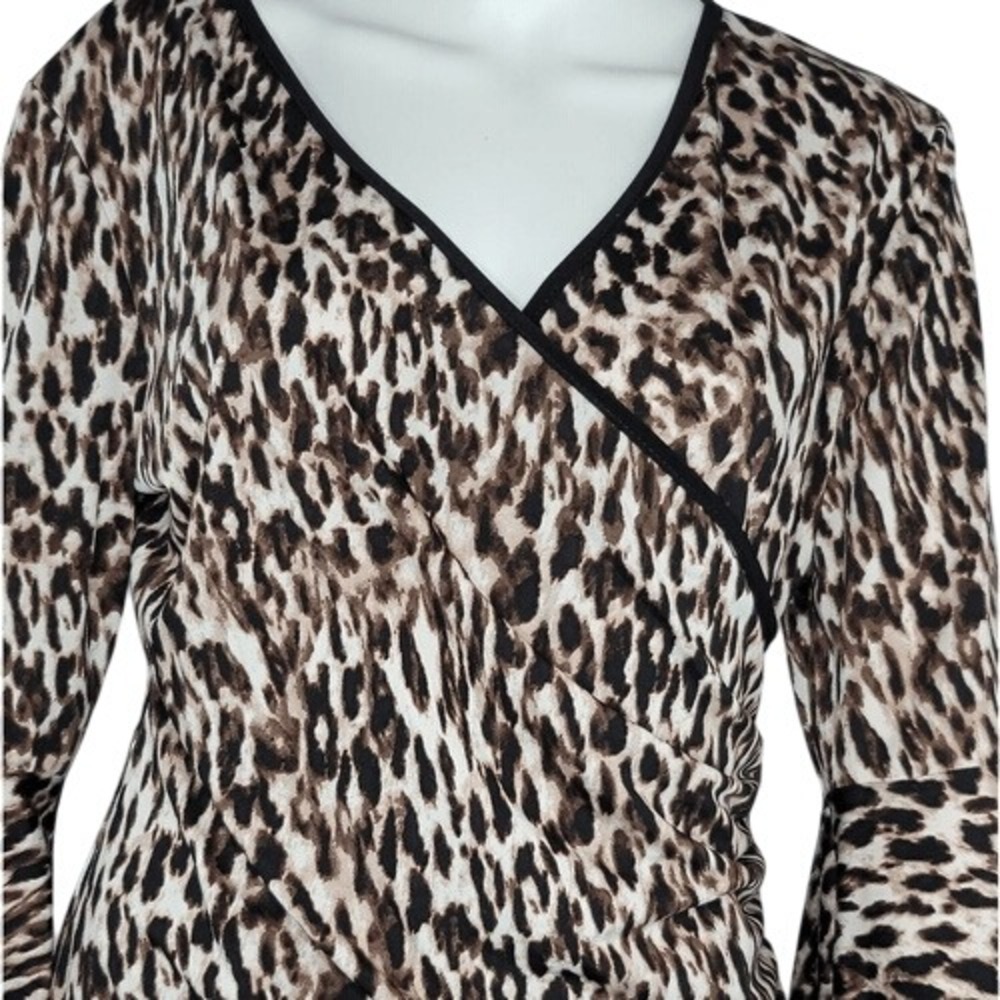 Coco Bianco‎ Faux Wrap Animal Print Top